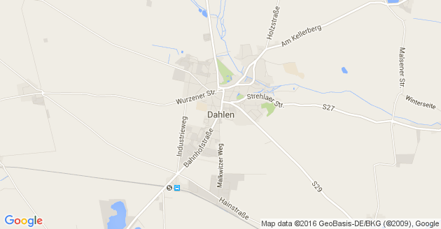 Karte Dahlen in Sachsen