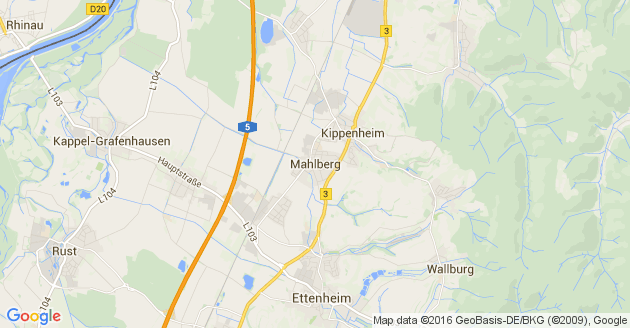 Karte Mahlberg in Baden