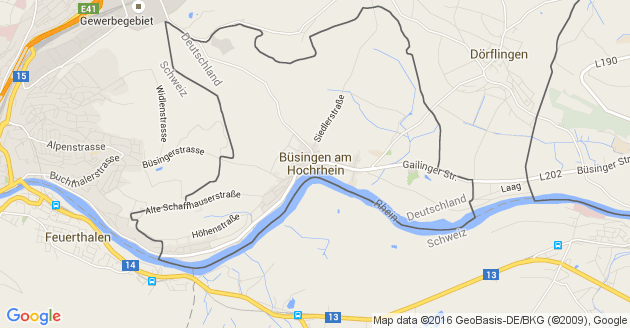 Karte Büsingen am Hochrhein