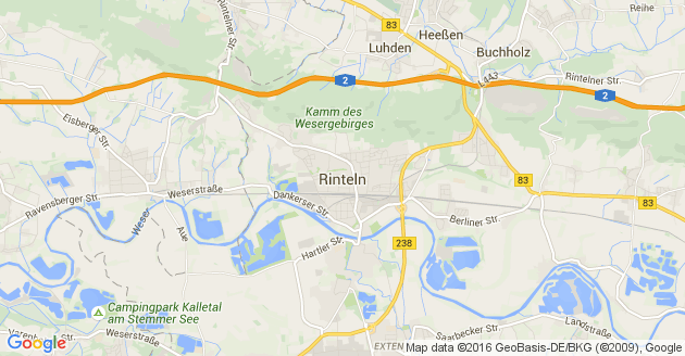 Karte Rinteln