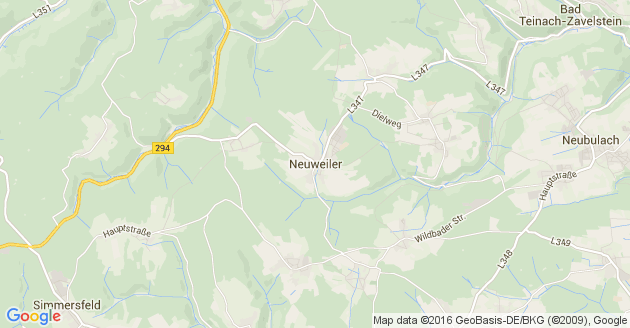 Karte Neuweiler Kreis Calw