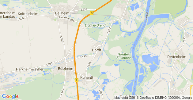 Karte Hördt in der Pfalz