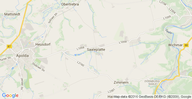 Karte Saaleplatte