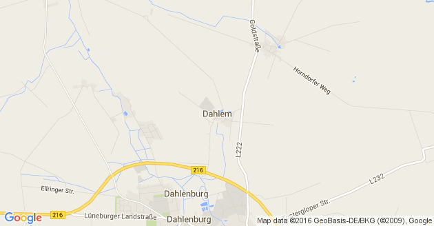 Karte Dahlem in Niedersachsen