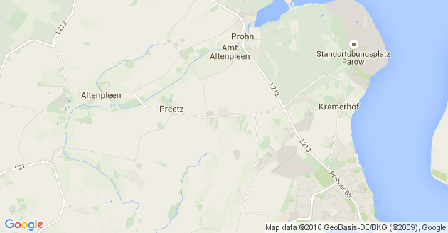 Karte Preetz bei Stralsund