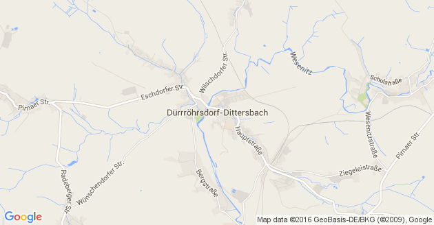 Karte Dürrröhrsdorf Dittersbach