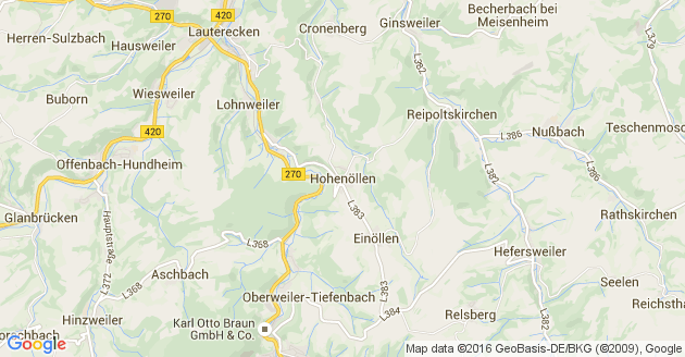Karte Hohenöllen