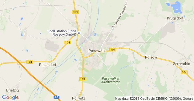Karte Pasewalk