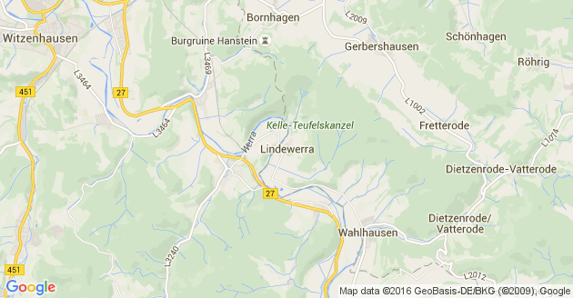 Karte Lindewerra