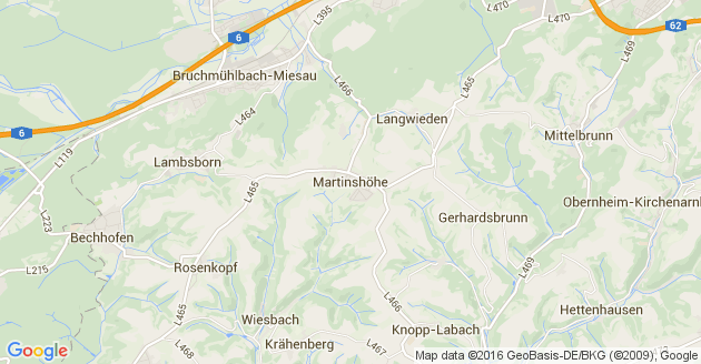 Karte Martinshöhe in der Pfalz