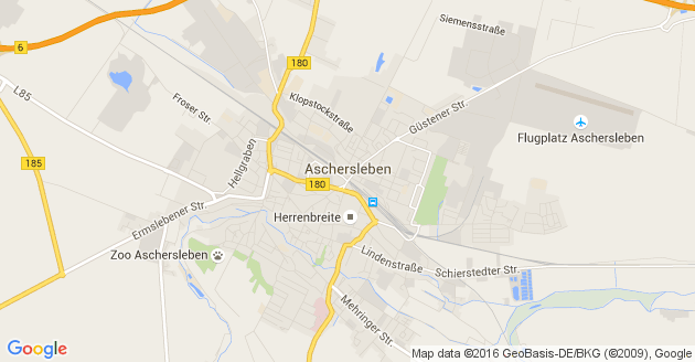 Karte Aschersleben in Sachsen Anhalt