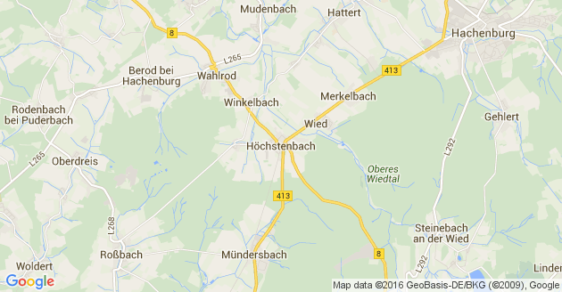 Karte Höchstenbach