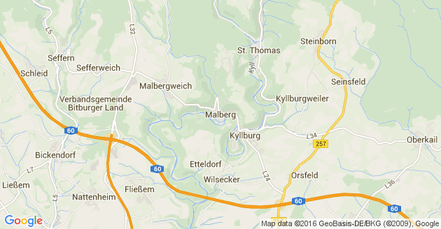 Karte Malberg in der Eifel