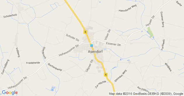 Karte Asendorf Kreis Diepholz