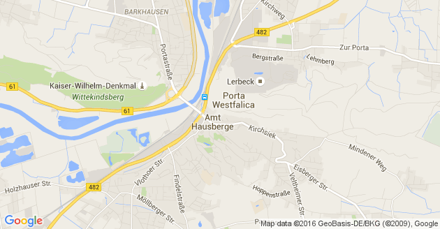 Karte Porta Westfalica       