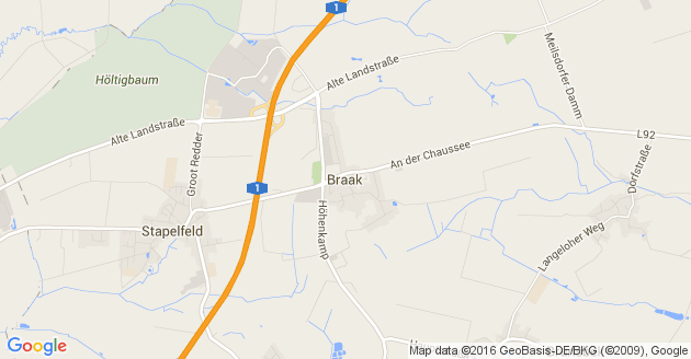 Karte Braak bei Hamburg