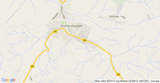 Karte Eschershausen an der Lenne