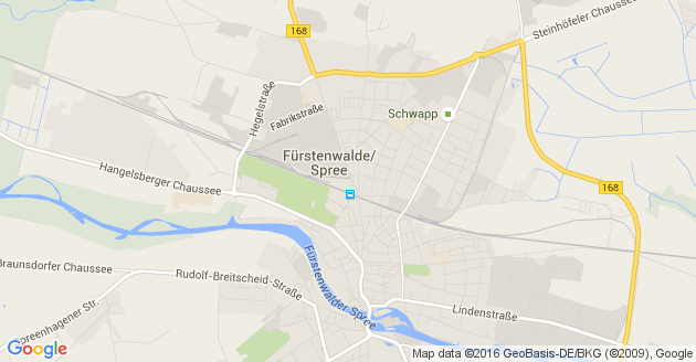 Karte Fürstenwalde an der Spree