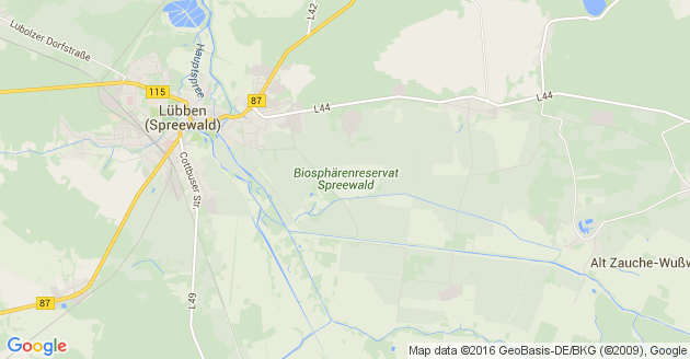 Karte Lübbenau im Spreewald