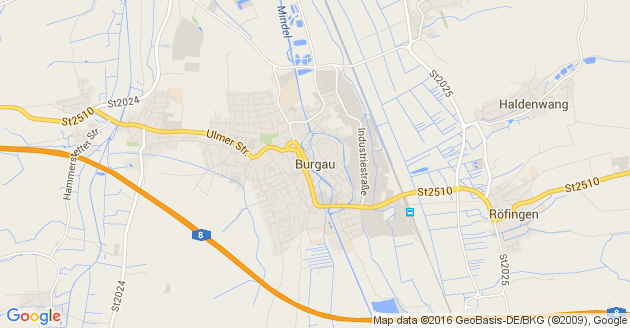 Karte Burgau in Schwaben