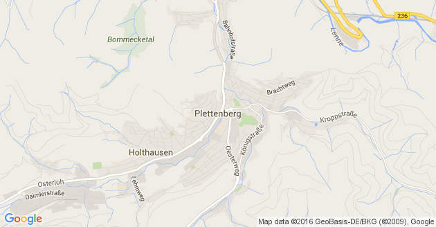 Karte Plettenberg