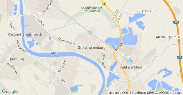 Karte Großkrotzenburg