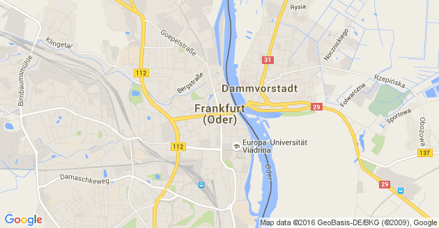 Karte Frankfurt an der Oder