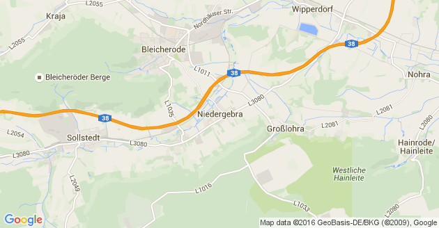 Karte Niedergebra
