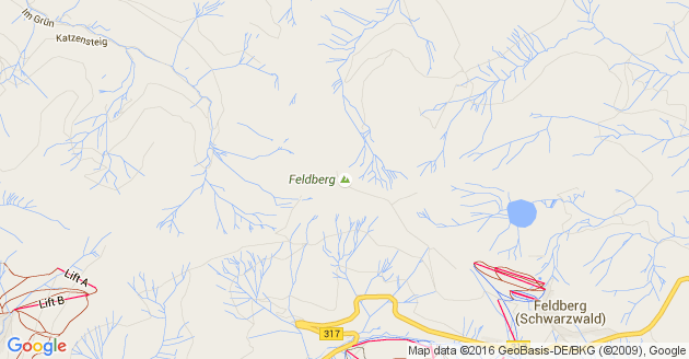 Karte Feldberg im Schwarzwald