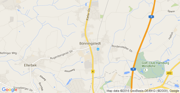 Karte Bönningstedt