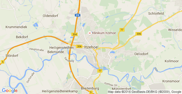 Karte Hennstedt bei Itzehoe
