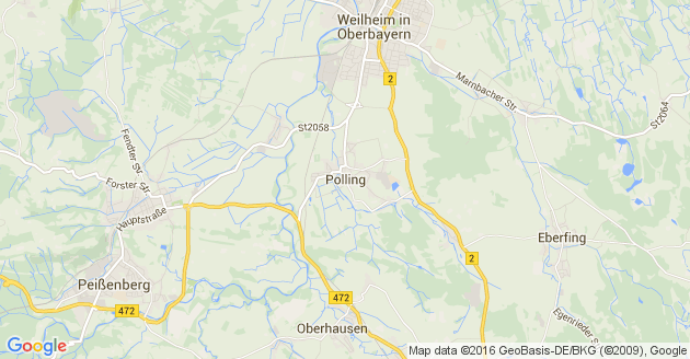 Karte Polling Kreis Weilheim Schongau