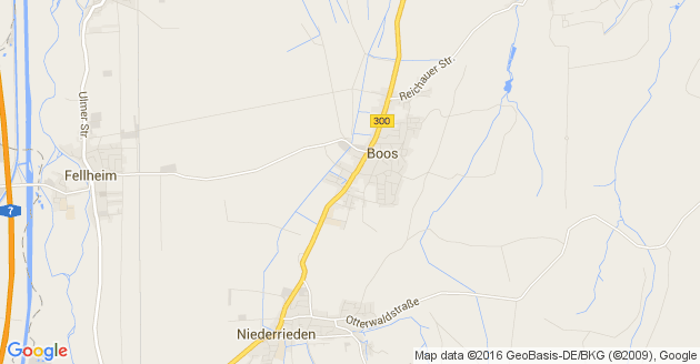 Karte Boos bei Memmingen
