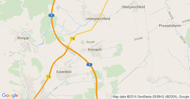 Karte Kürnach