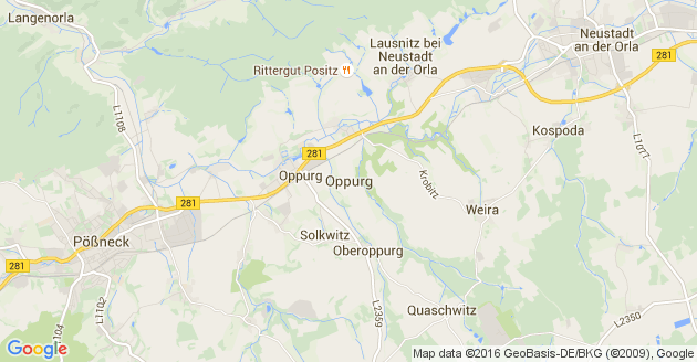 Karte Oppurg