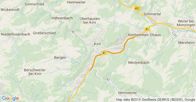 Karte Meckenbach bei Kirn an der Nahe