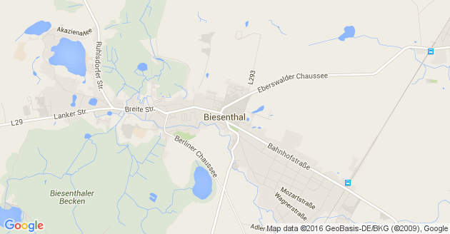 Karte Biesenthal in Brandenburg