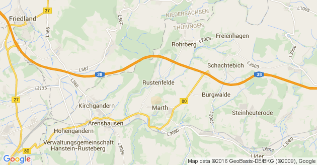 Karte Rustenfelde