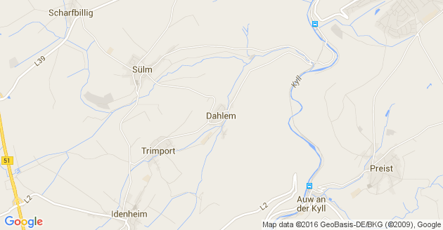 Karte Dahlem bei Bitburg