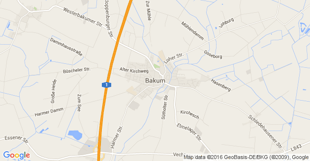 Karte Bakum Kreis Vechta