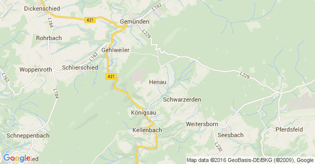 Karte Henau