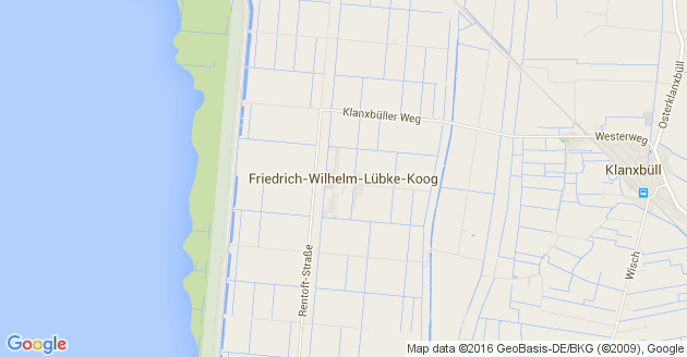 Karte Friedrich Wilhelm Lübke Koog