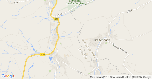 Karte Breitenbach in der Pfalz