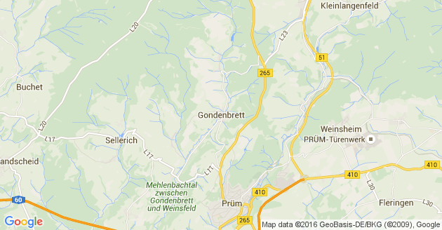 Karte Gondenbrett