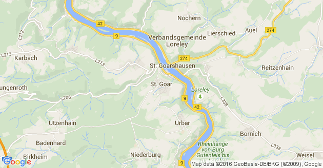 Karte Sankt Goar