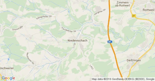 Karte Niedereschach