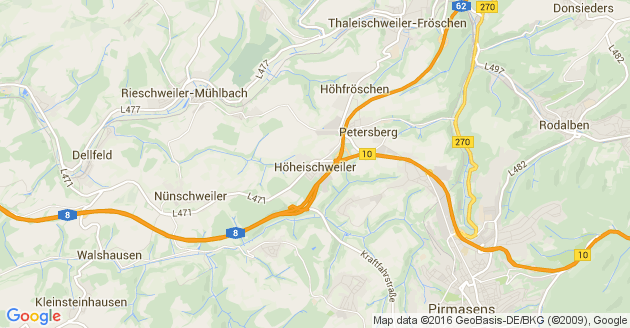 Karte Höheischweiler