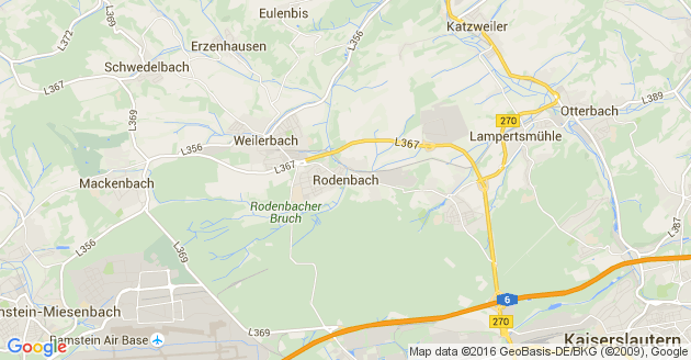Karte Rodenbach Kreis Kaiserslautern