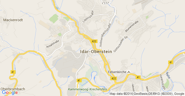 Karte Breitenthal bei Idar Oberstein