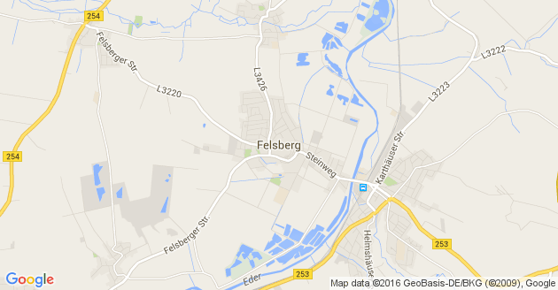 Karte Felsberg in Hessen